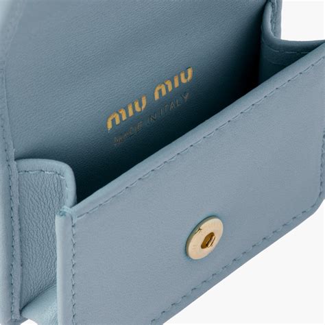 miu miu airpod case|Light Blue Matelassé Nappa Leather Airpods Pro Case .